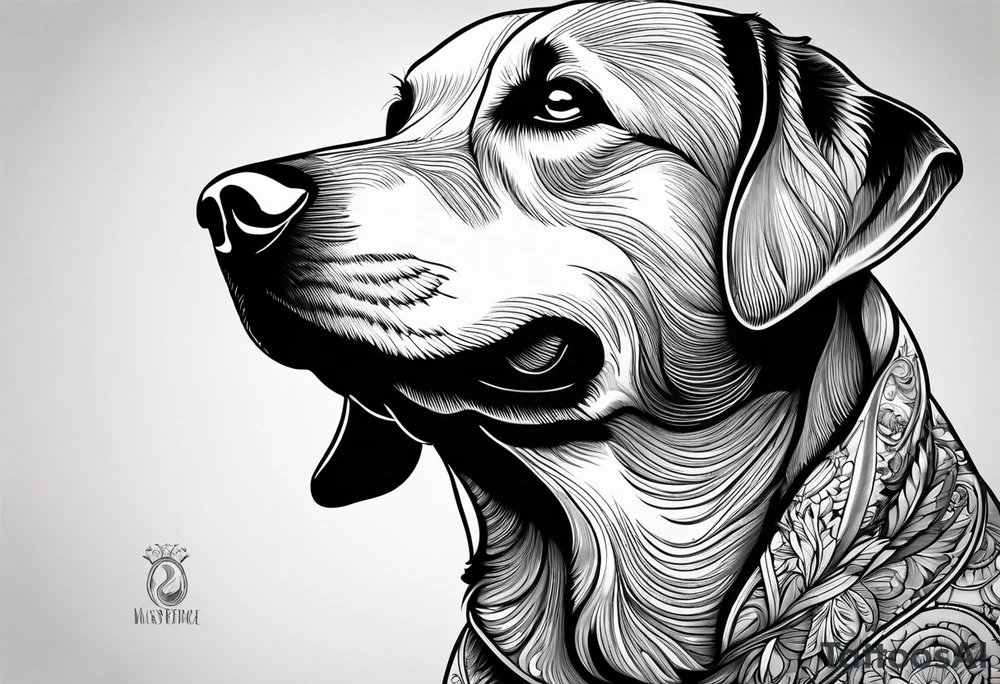 Black Labrador tattoo idea