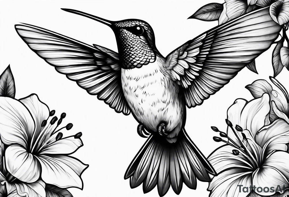 Hummingbird tattoo idea