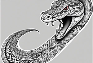 Aztec snake, arm sleeve, tattoo idea