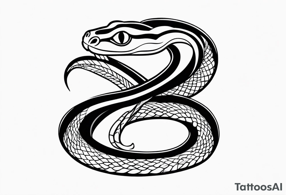 Snake in american traditional aestetics tattoo idea