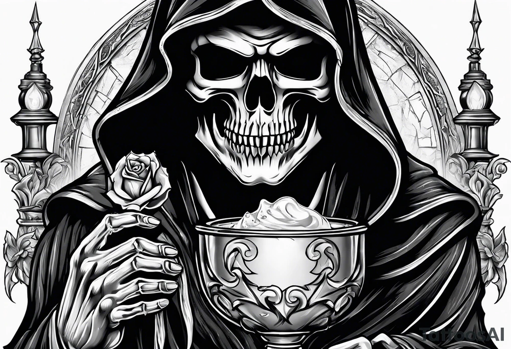 Grim reaper holding a ice tattoo idea