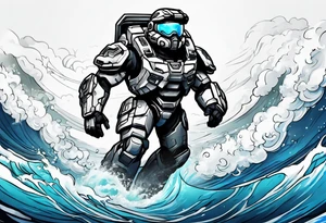 Halo Marine reaching for the sky tattoo idea