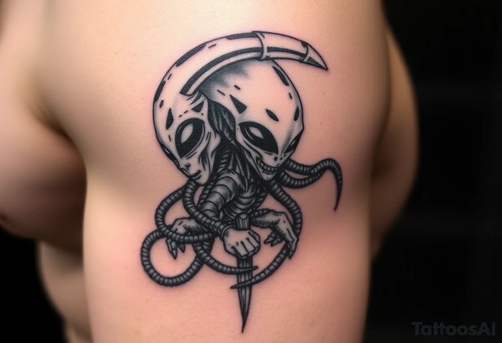 Aliens, drugs, and sex tattoo idea