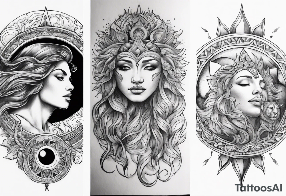 Sun in Pisces , Aquarius moon and Leo rising tattoo idea