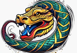 On the goat's head is a snake tattoo idea