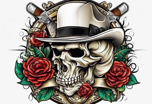 Rip flowers golfing cigars tattoo idea