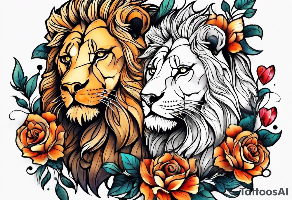 Leo couple tattoo idea