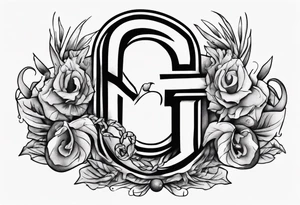 Stone with letter g tattoo idea
