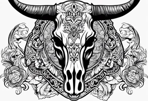 bull skull tattoo idea