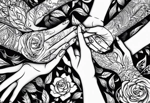Hands reaching for each other, words saying “who cares if one more light goes out?” tattoo idea