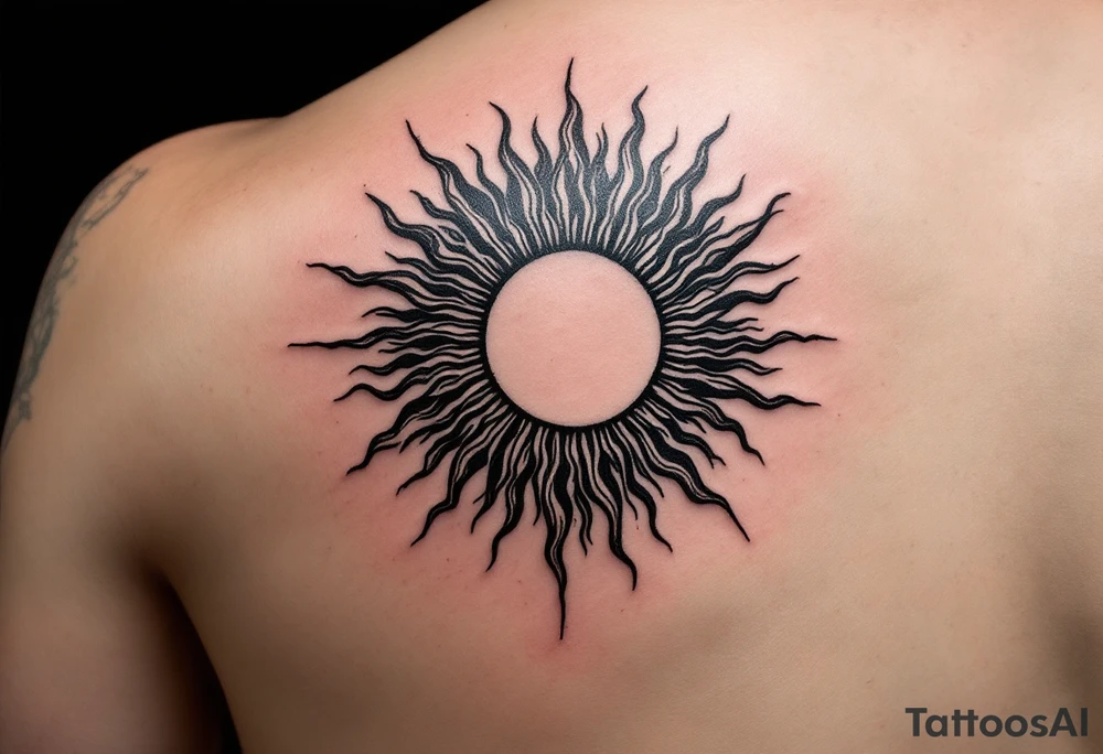 Rising sun tattoo idea