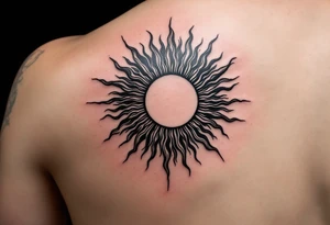 Rising sun tattoo idea