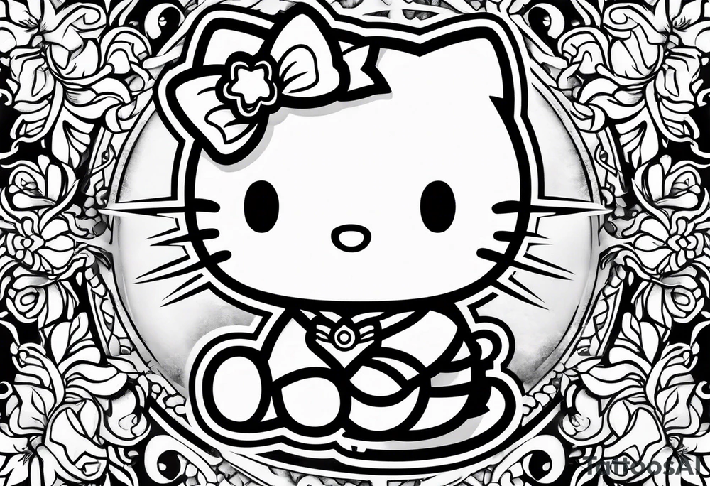 Scary hello kitty tattoo idea
