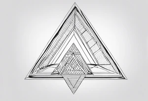 arara with small details, triangle and square forms tattoo idea