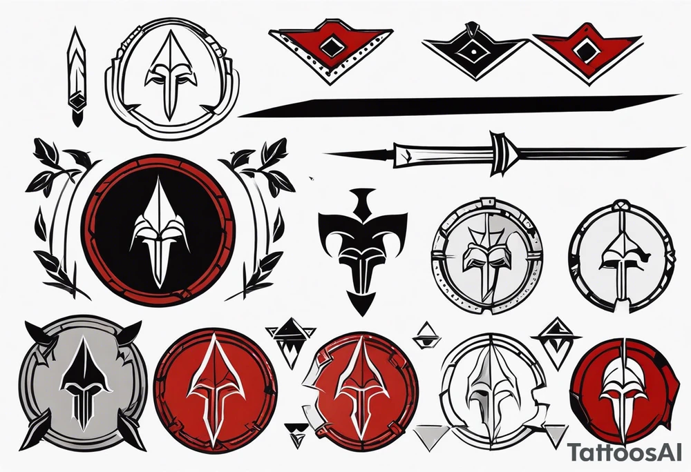 Ancient spartan hoplite symbol tattoo tattoo idea