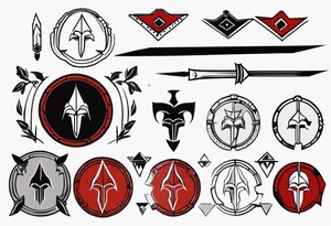 Ancient spartan hoplite symbol tattoo tattoo idea