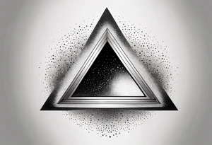 triangle prism glass dispersing a photon into colorful rays tattoo idea
