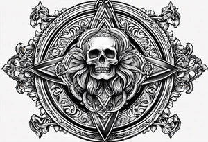 A tattoo that states catholic religion, pain and discipline to achieve your goals in life. it should be placed on the upper back. tattoo idea