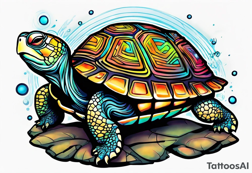 Music turtle tattoo idea