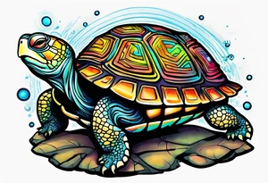 Music turtle tattoo idea