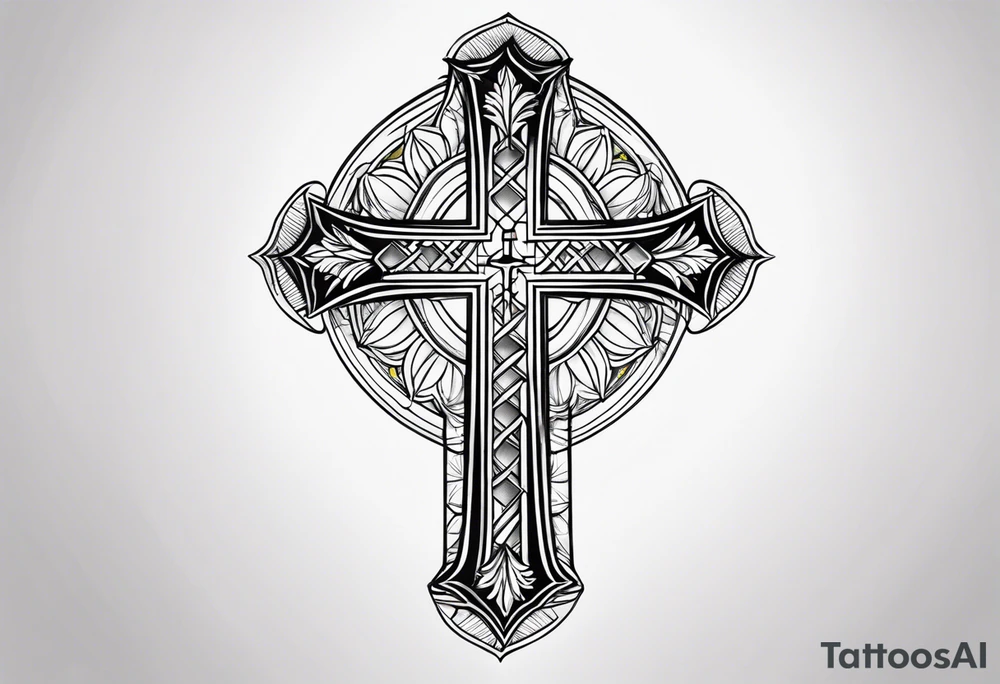 cross minimalista tattoo idea