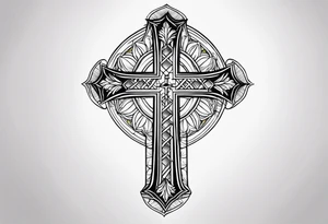 cross minimalista tattoo idea