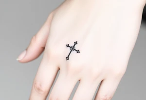 Small cross tattoo idea