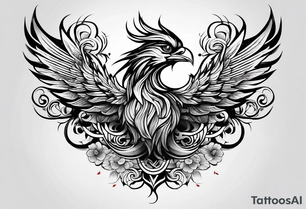 phoenix mask tattoo idea