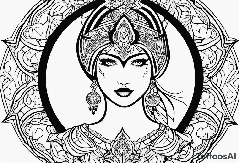маска они с цветами tattoo idea