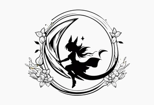 A fairy with a tail that is the fairy in the Fairy Tail anime guild logo tattoo idea