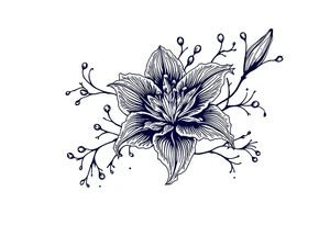 delicate lily in frost tattoo idea