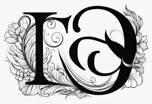 Cursive letter G tattoo idea