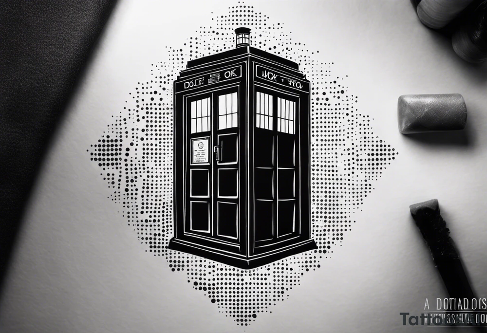 Tardis in a square tattoo idea