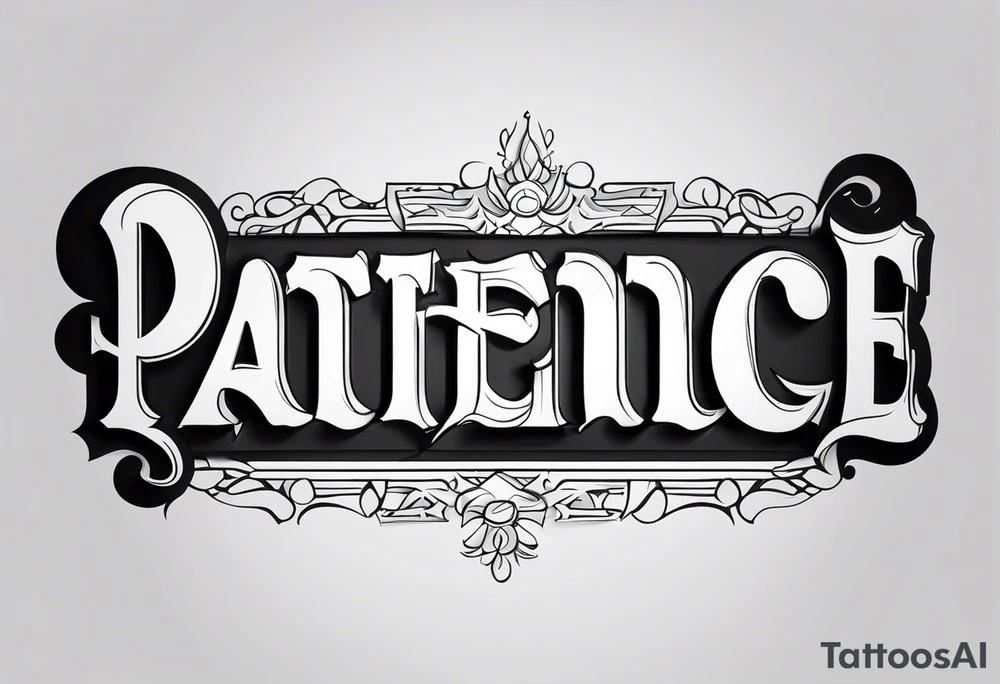 Patience is a virtue tattoo idea