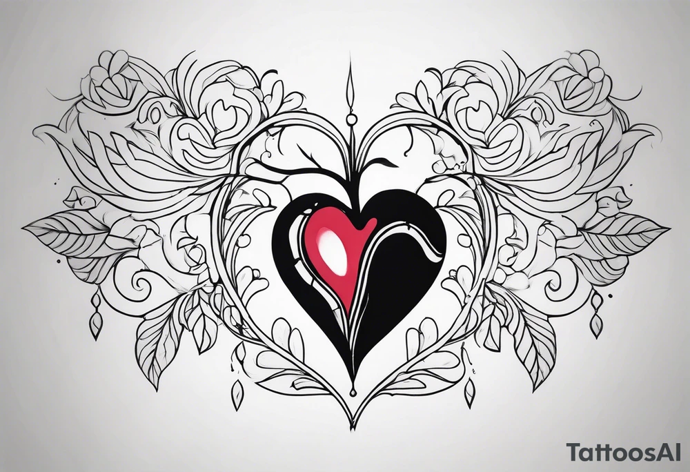 Bleeding heart tattoo idea