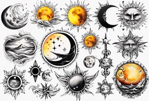 wasser sonne und mond tattoo idea