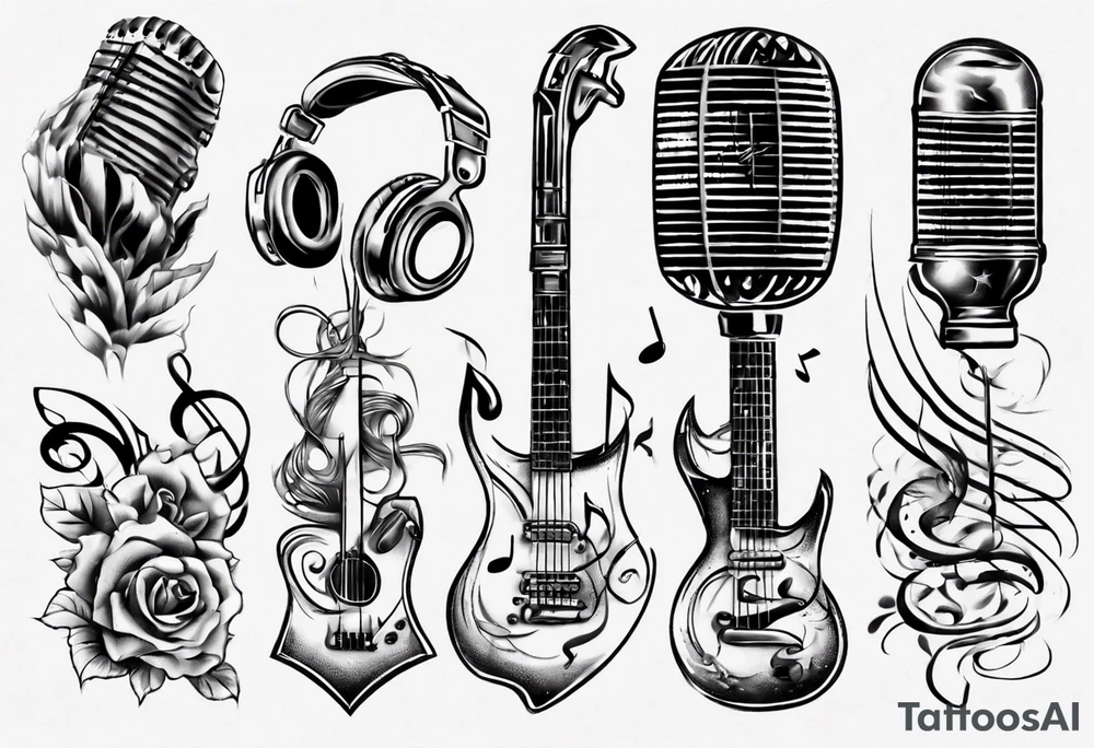 music 5line tattoo idea