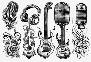 music 5line tattoo idea