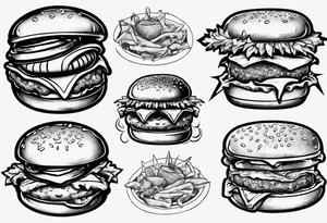 burger tattoo idea