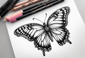 Butterfly with flowers
 INSIDE the top part of the wings tattoo idea