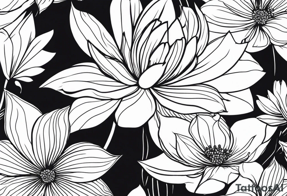 floral
 vector tattoo idea