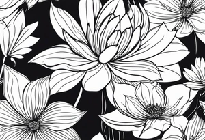 floral
 vector tattoo idea
