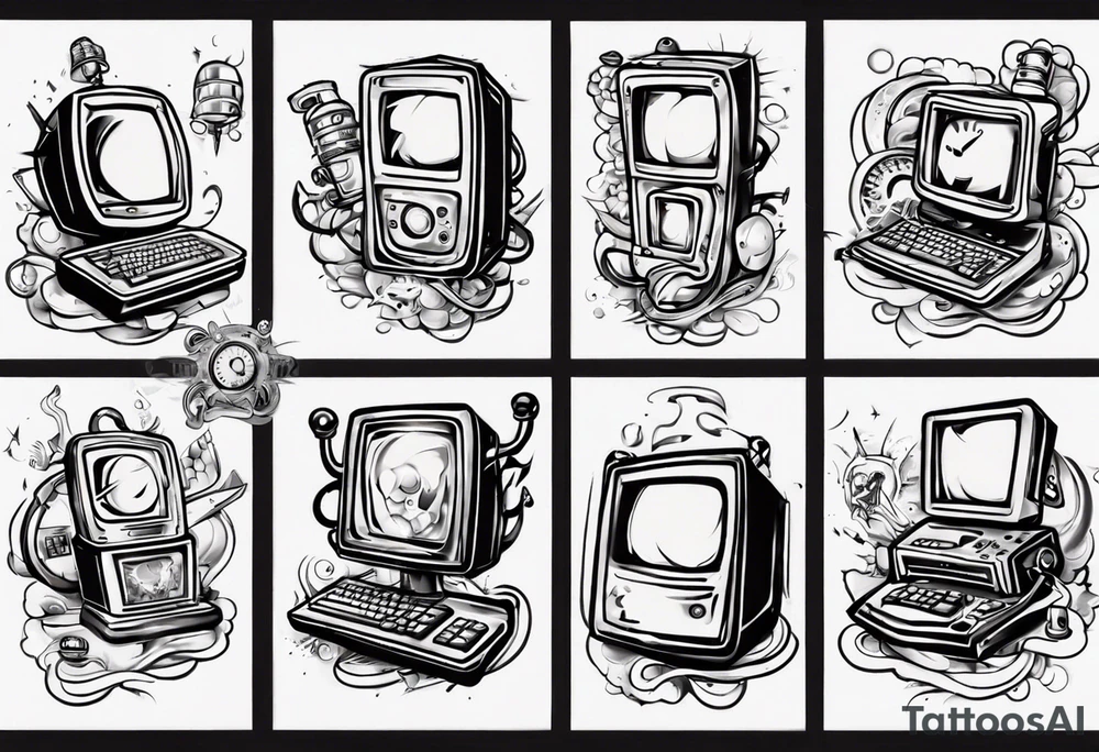 Computer time tattoo idea