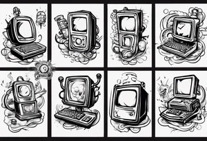 Computer time tattoo idea
