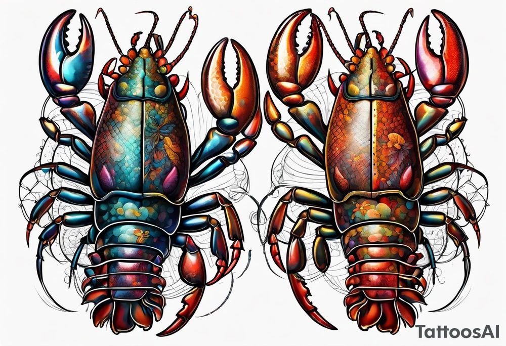 Matching lobster couples tattoo tattoo idea