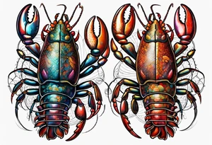 Matching lobster couples tattoo tattoo idea