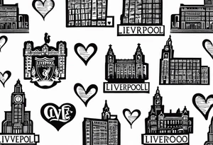 Small tattoo for a woman who love the Liverpool city, I would like to write the name of the city creating a heart shape tattoo idea