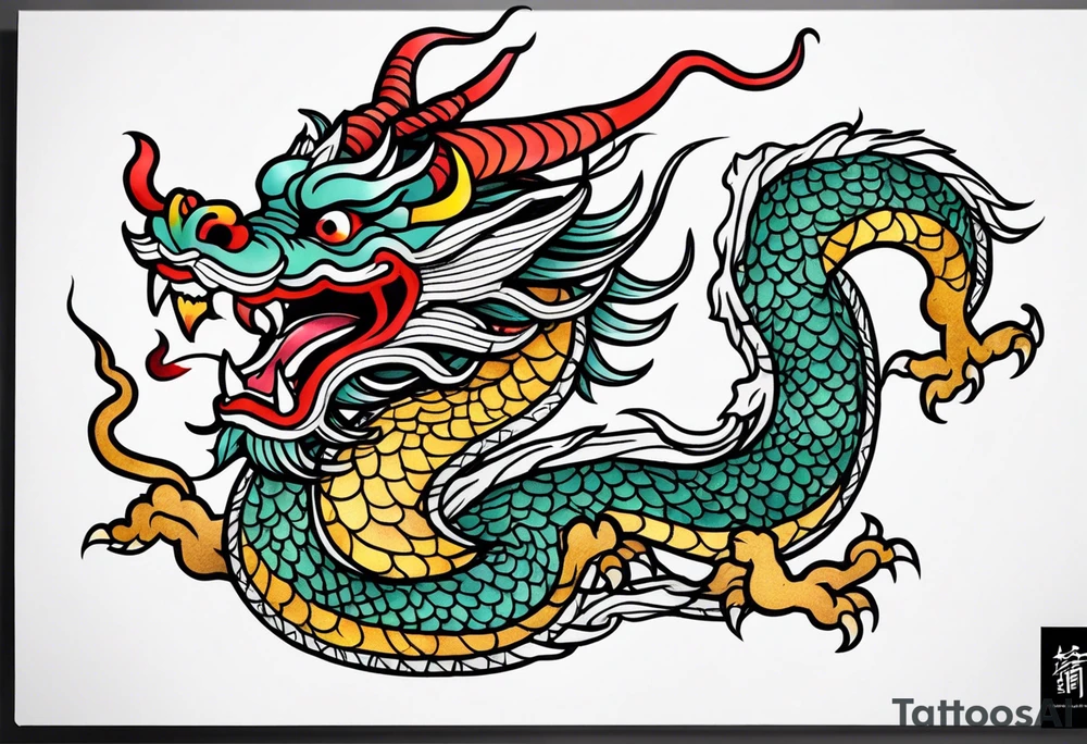 Traditional Chinese Dragon tattoo idea