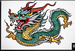 Traditional Chinese Dragon tattoo idea