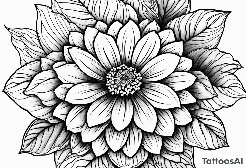 Zinnia tattoo idea